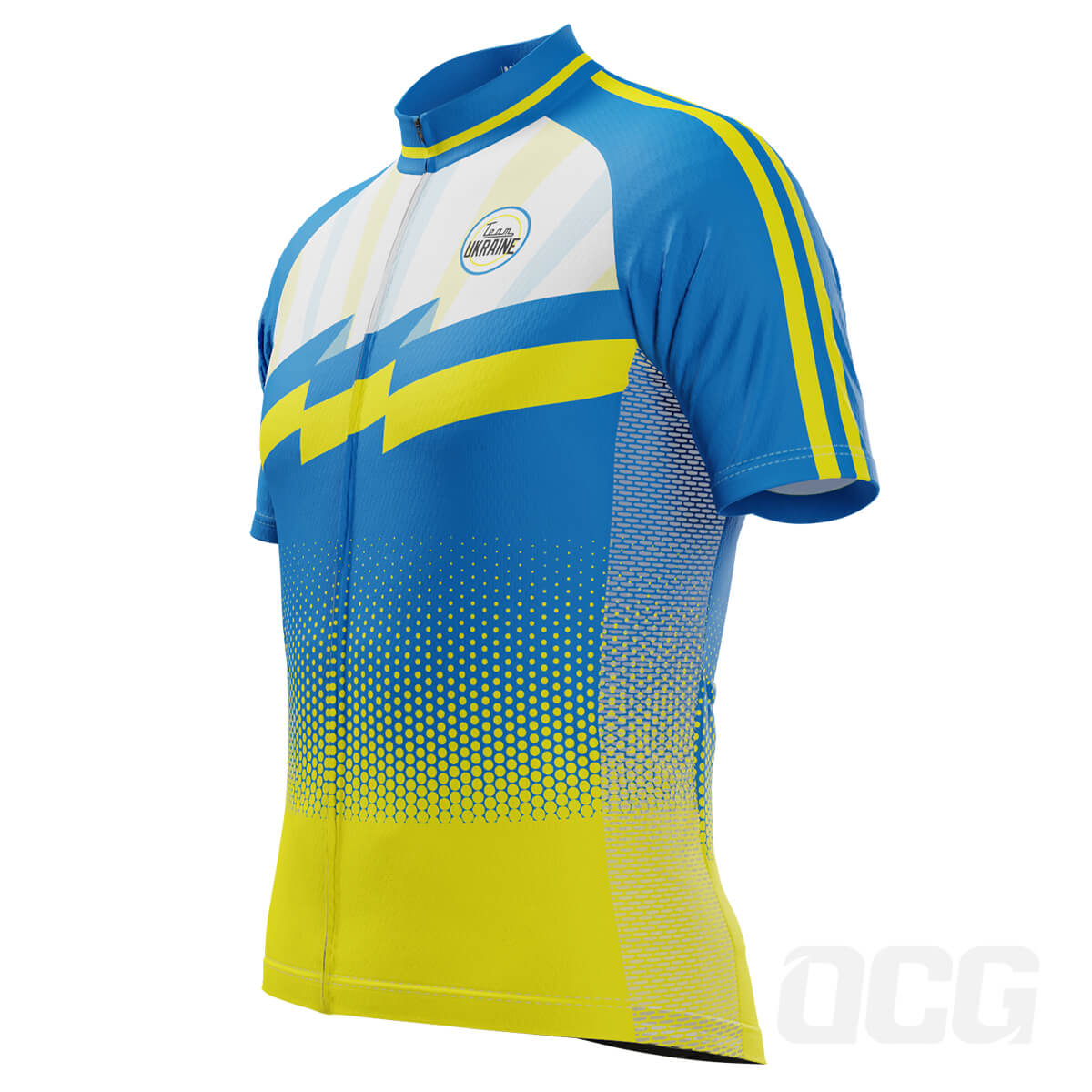Men's World Countries Team Ukraine Icon Short Sleeve Cycling Jersey