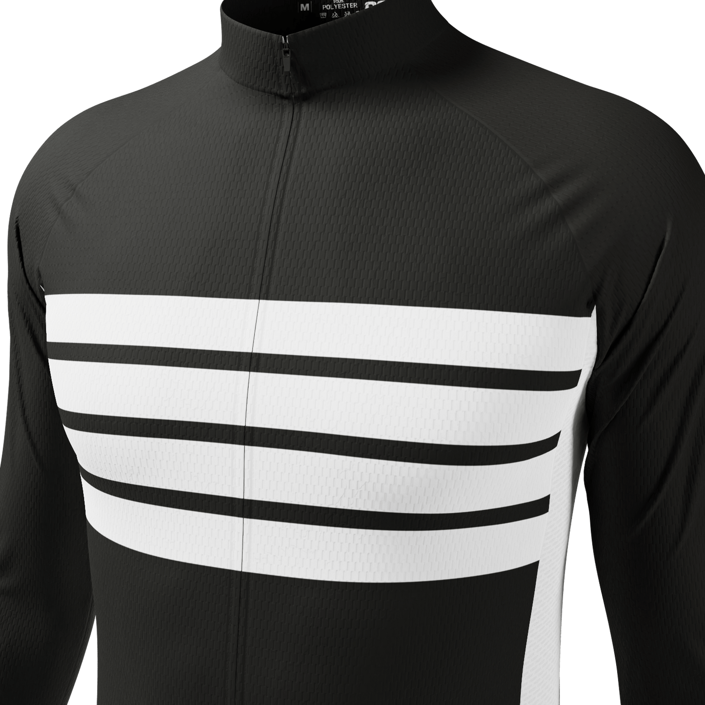 Men's Retro Four Stripe Long Sleeve Cycling Jersey
