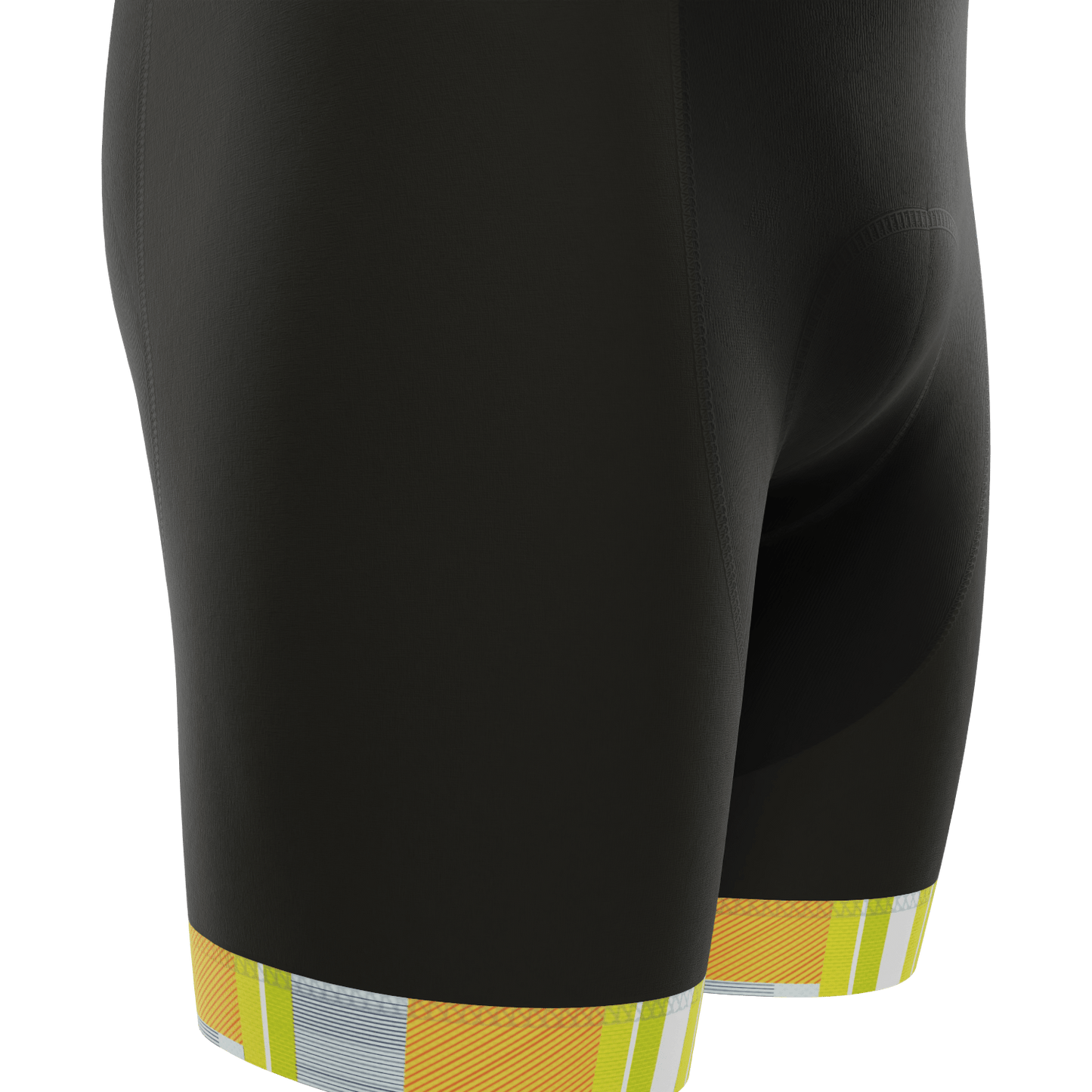 Men's Criss-Crossed Tartan Gel Padded Cycling Bib