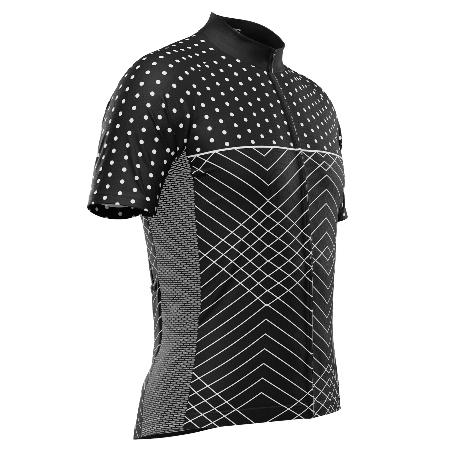 Men's Polka Dots and Zigzag Short Sleeve Cycling Jersey