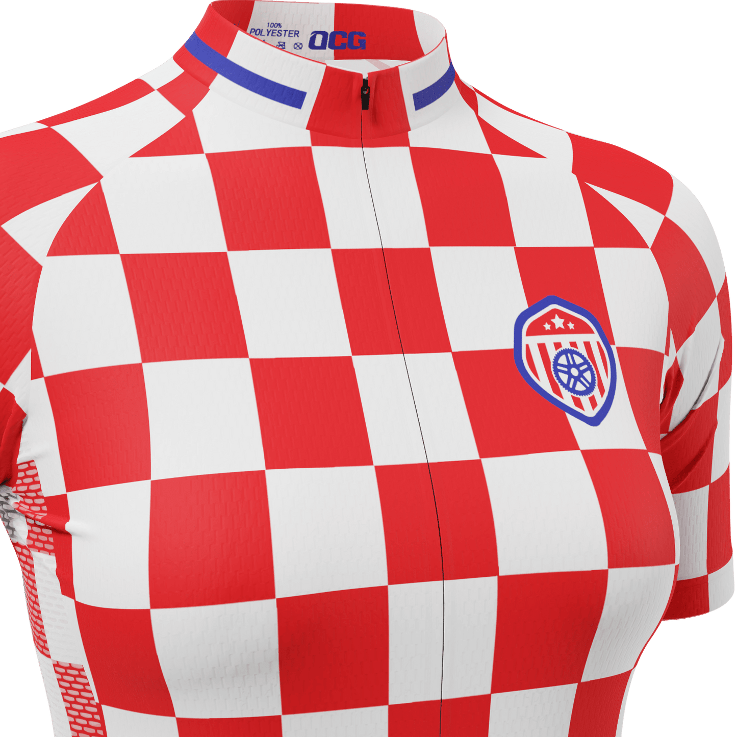 Women's Croatia Soccer Short Sleeve Cycling Jersey