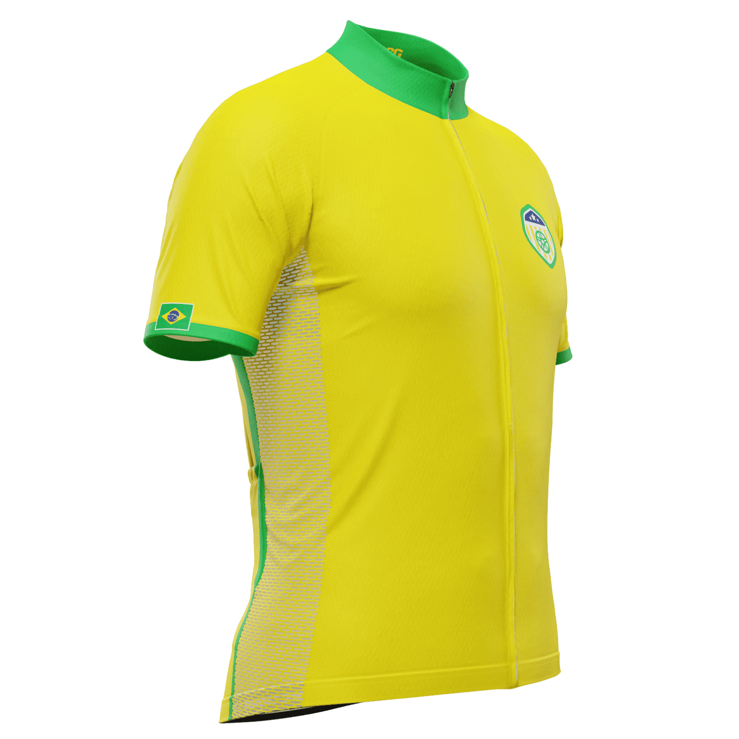 Men's Brazil Soccer Short Sleeve Cycling Jersey