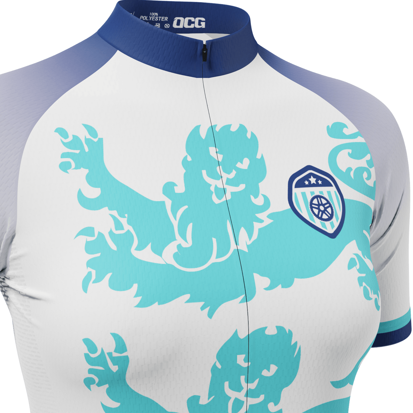 Women's England Soccer Short Sleeve Cycling Jersey