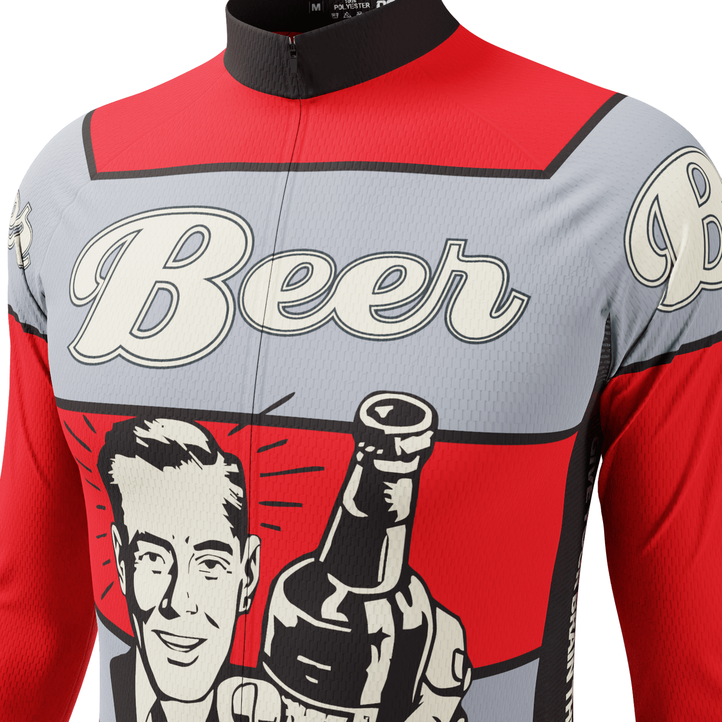 Men's Night Off Beer Long Sleeve Cycling Jersey