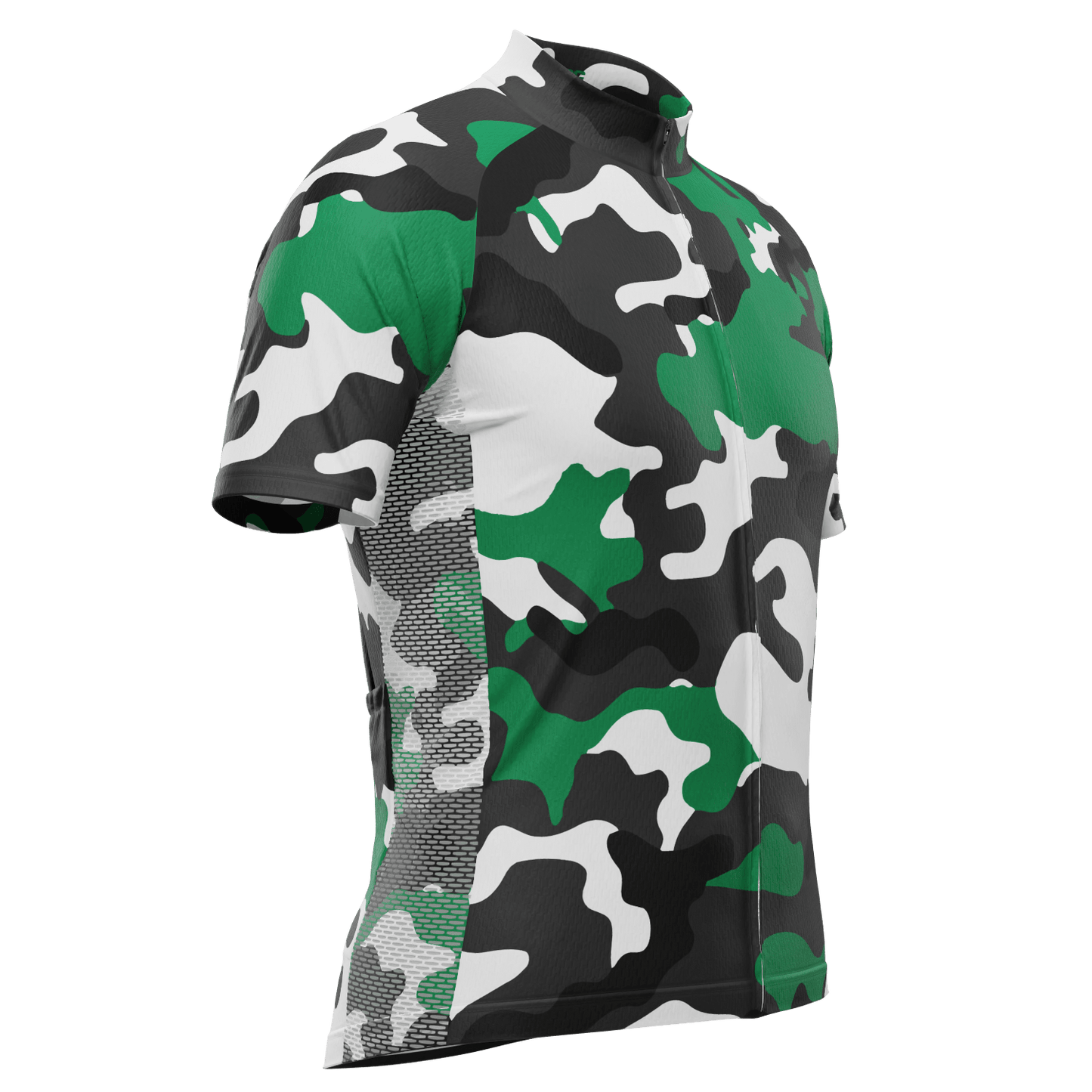Men's Camouflage Winter Forest Short Sleeve Cycling Jersey