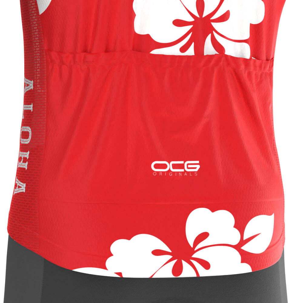 Men's Hawaiian Aloha Floral 4 Piece Cycling Kit