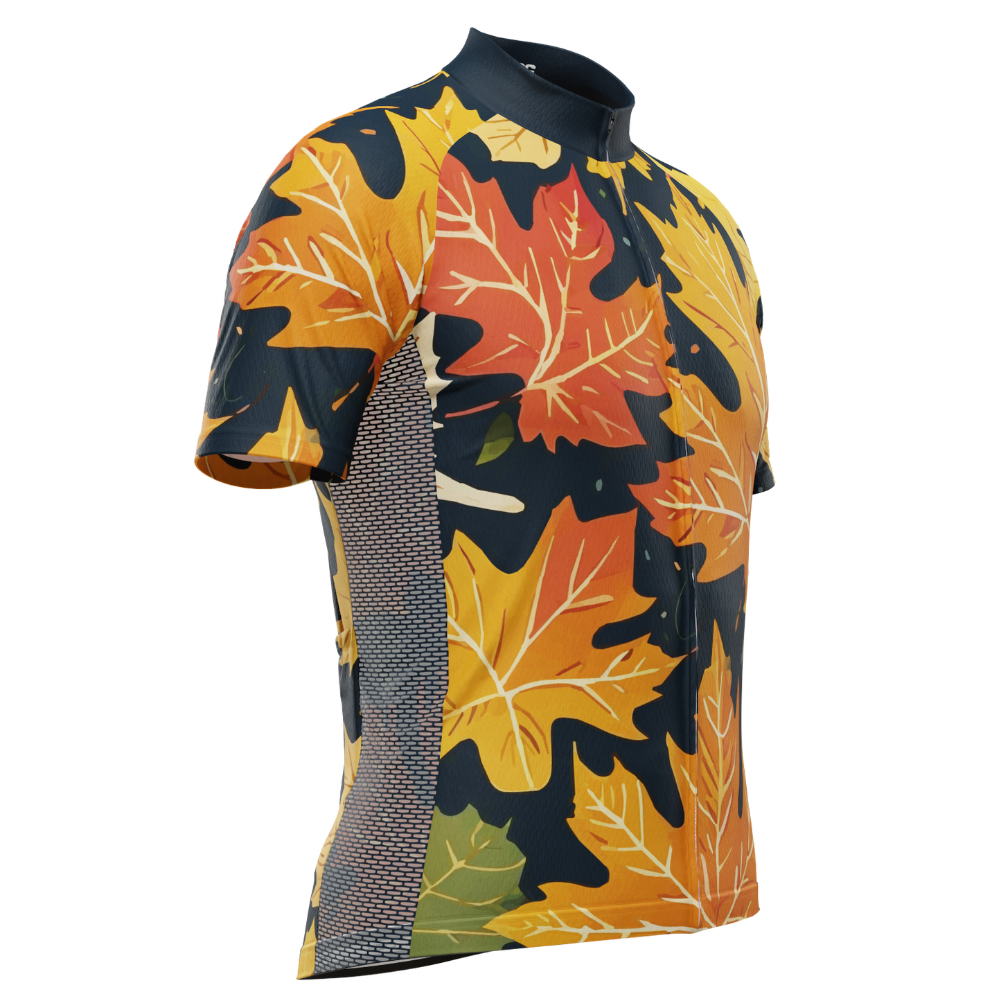 Men's Leaves in the Fall Short Sleeve Cycling Jersey