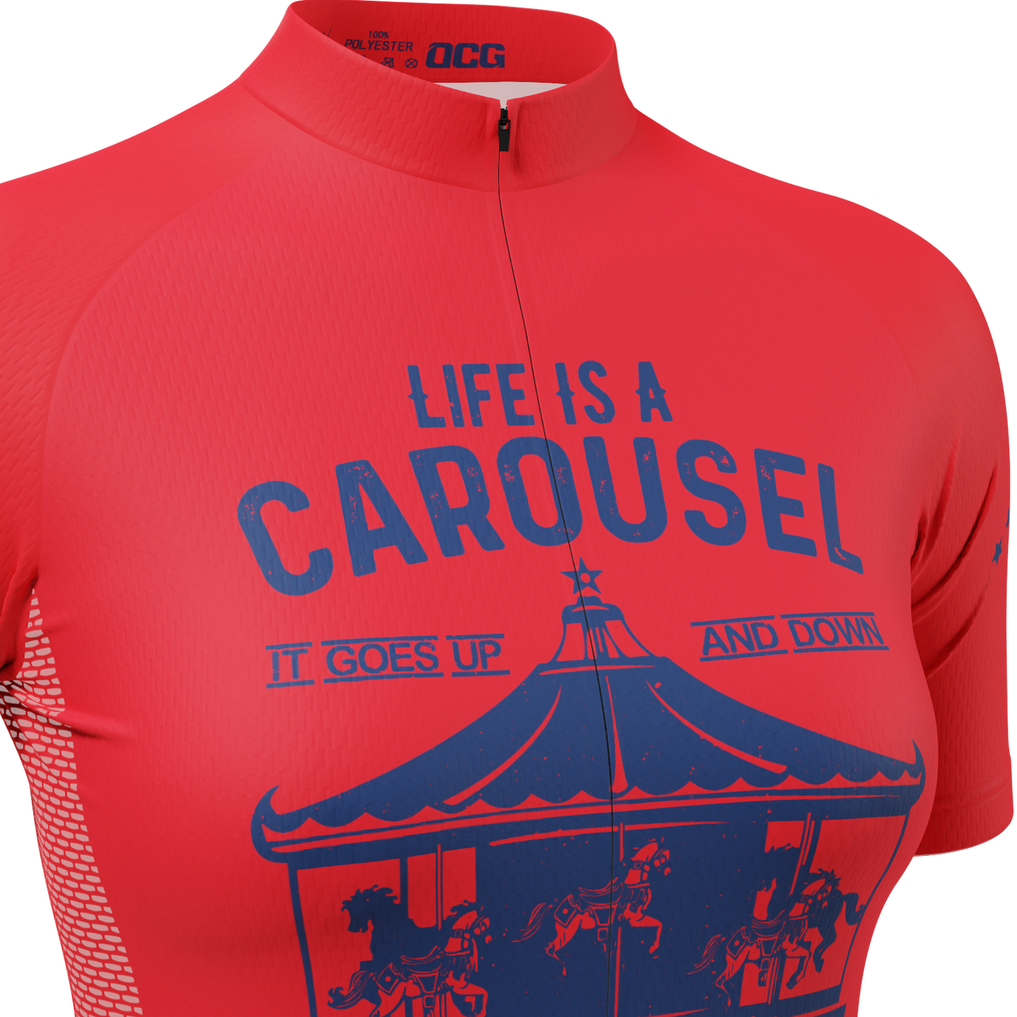 Women's Life Is Like A Carousel Short Sleeve Cycling Jersey