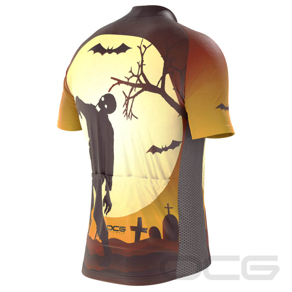 Men's Zombie Graveyard Short Sleeve Cycling Jersey