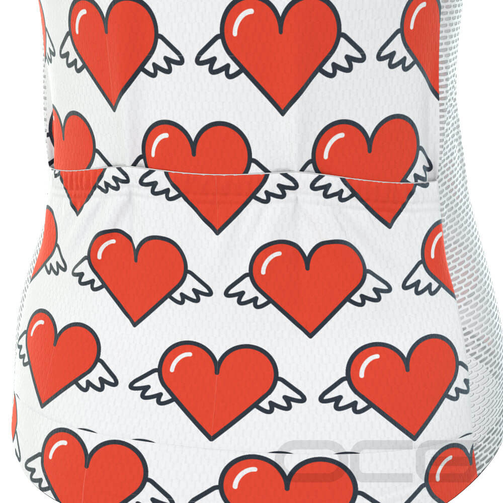 Women's Heart Angels Short Sleeve Cycling Jersey