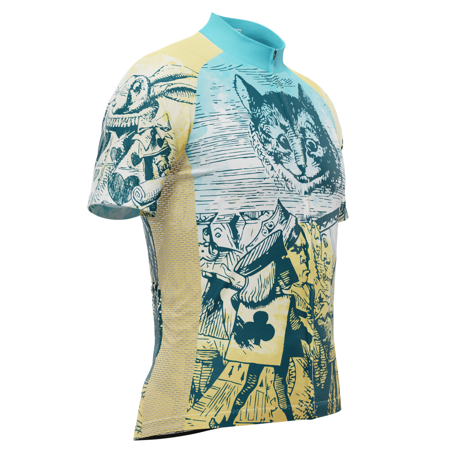 Men's Alice In Wonderland Short Sleeve Cycling Jersey