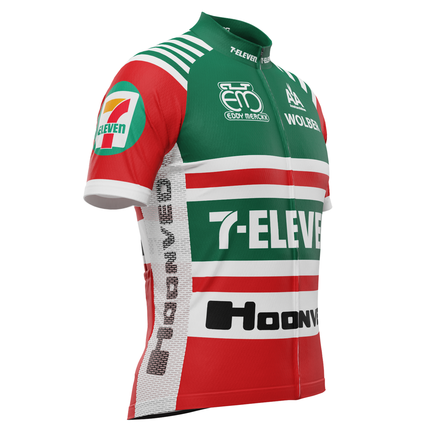 Men's Seven Eleven Team Retro Short Sleeve Cycling Jersey