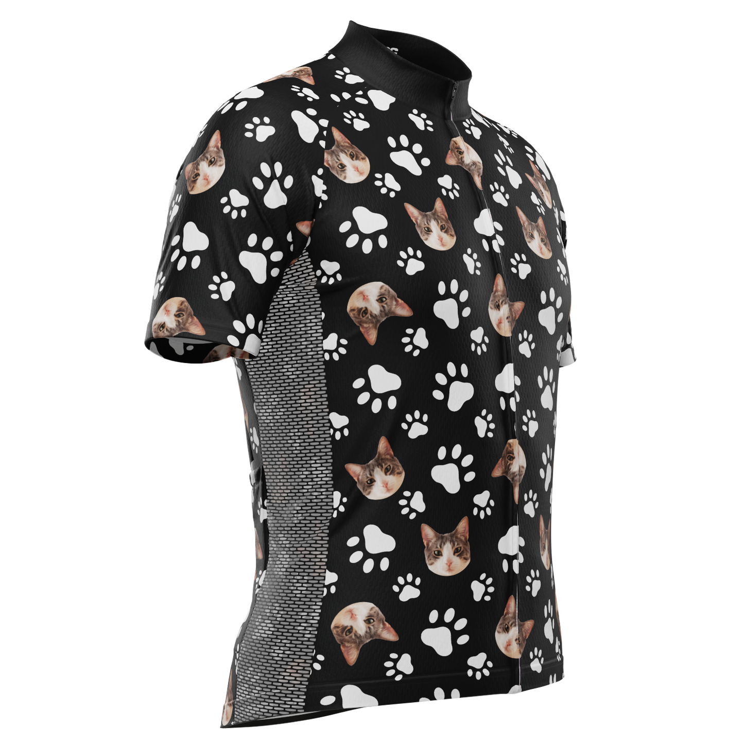 Men's Custom Pet Paws Design Personalized Short-Sleeve Cycling Jersey