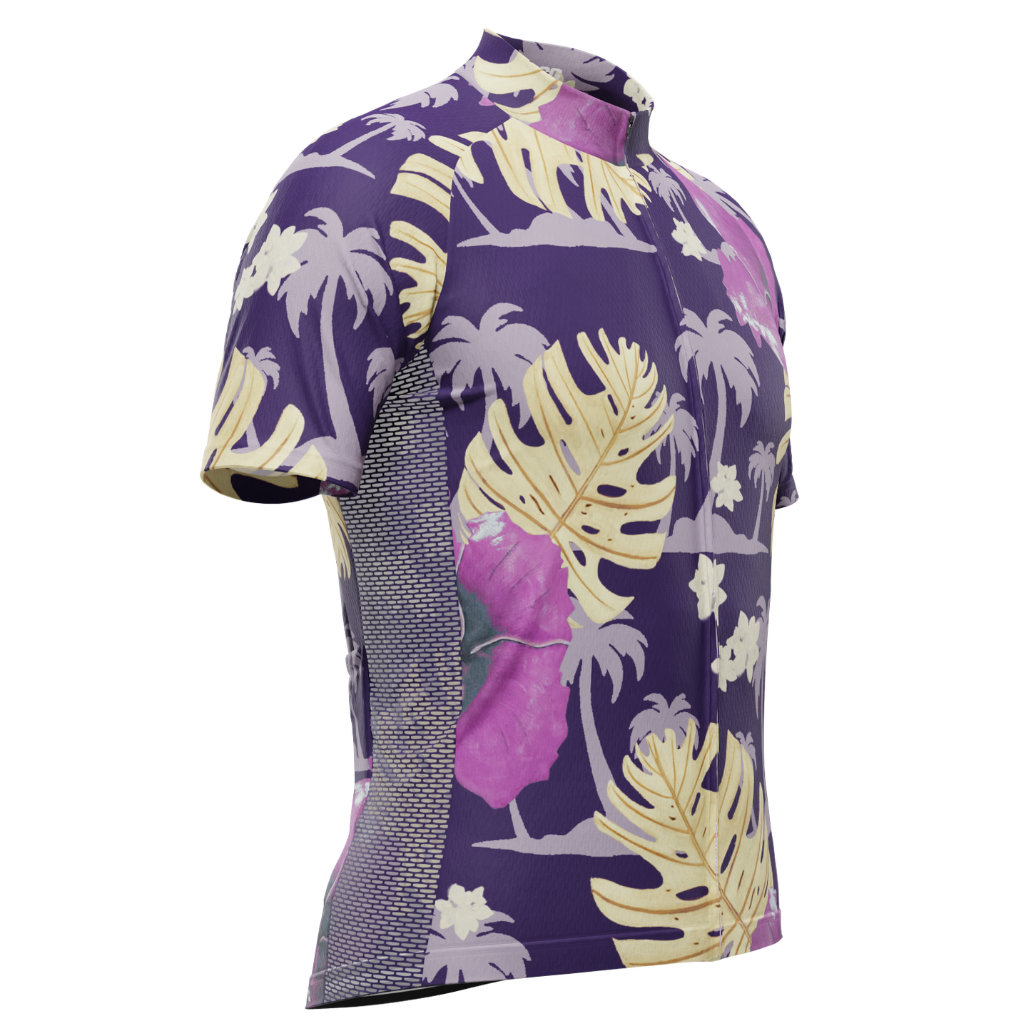 Men's Palmtree Leaves Short Sleeve Cycling Jersey