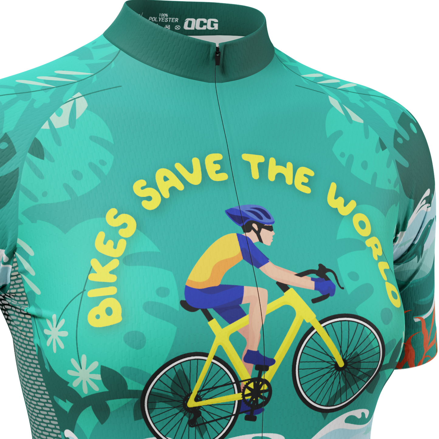 Women's Bikes Save The World Short Sleeve Cycling Jersey