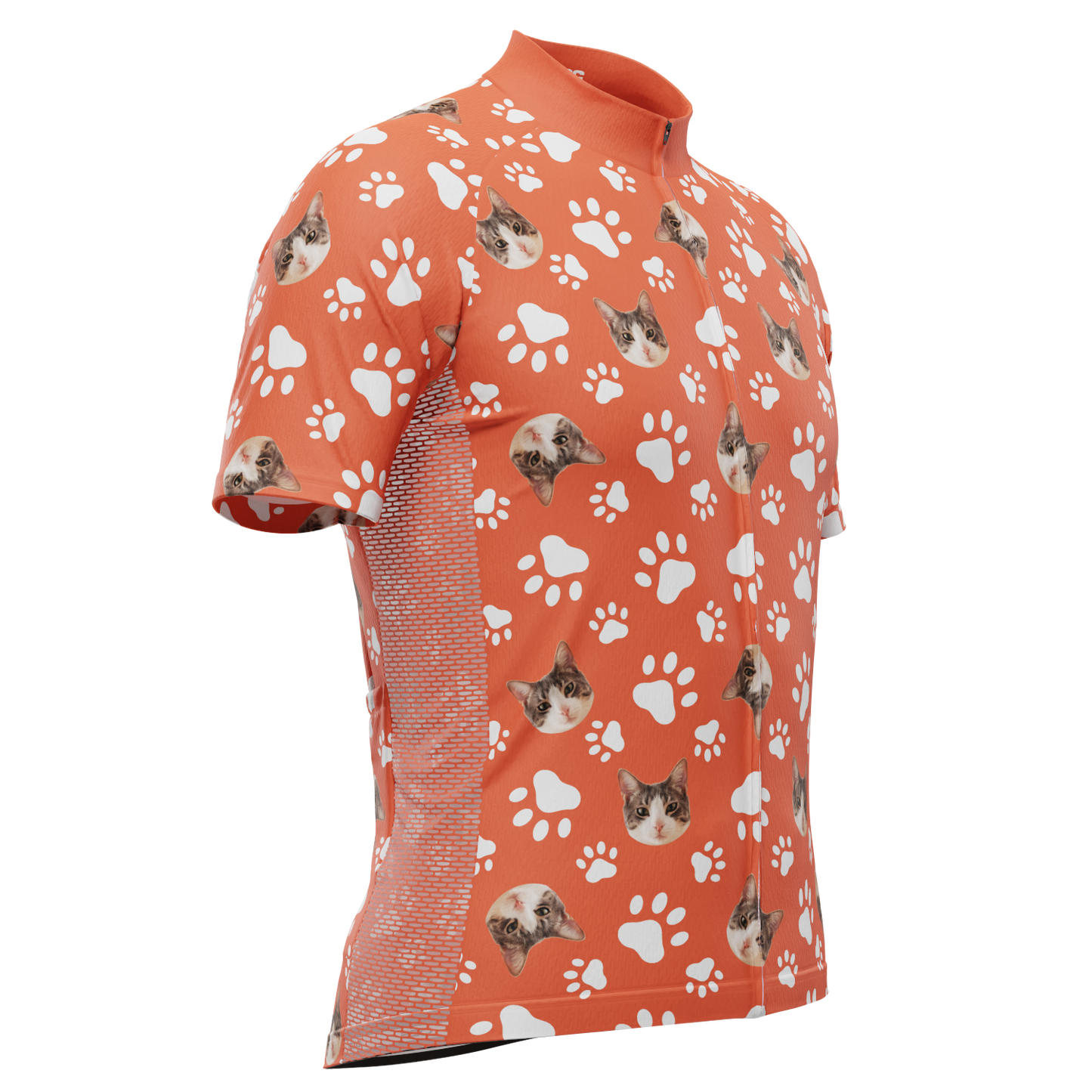 Men's Custom Pet Paws Design Personalized Short-Sleeve Cycling Jersey