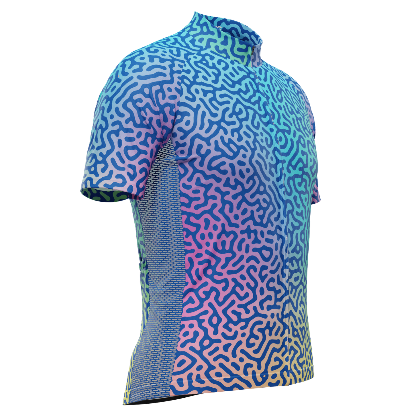Men's Holographic Organic Lines Short Sleeve Cycling Jersey