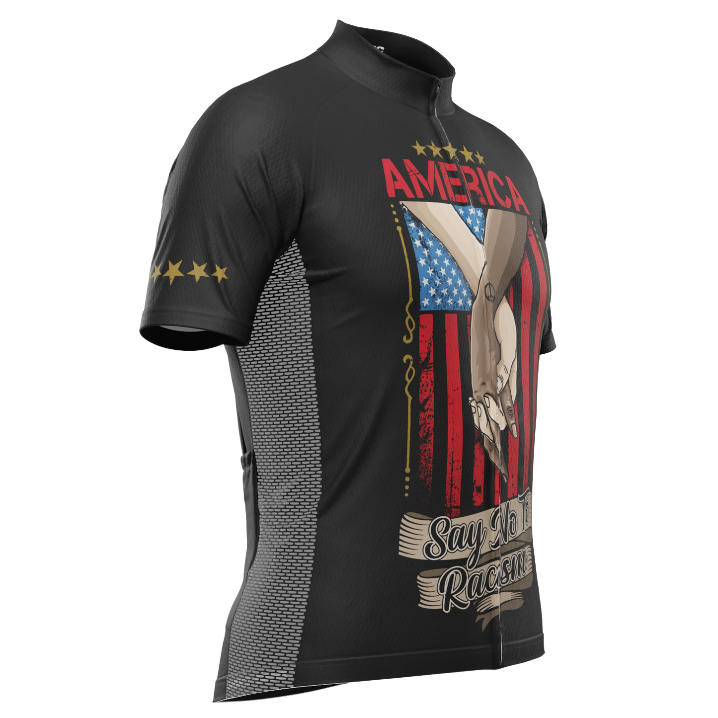 Men's America Says No To Racism Short Sleeve Cycling Jersey