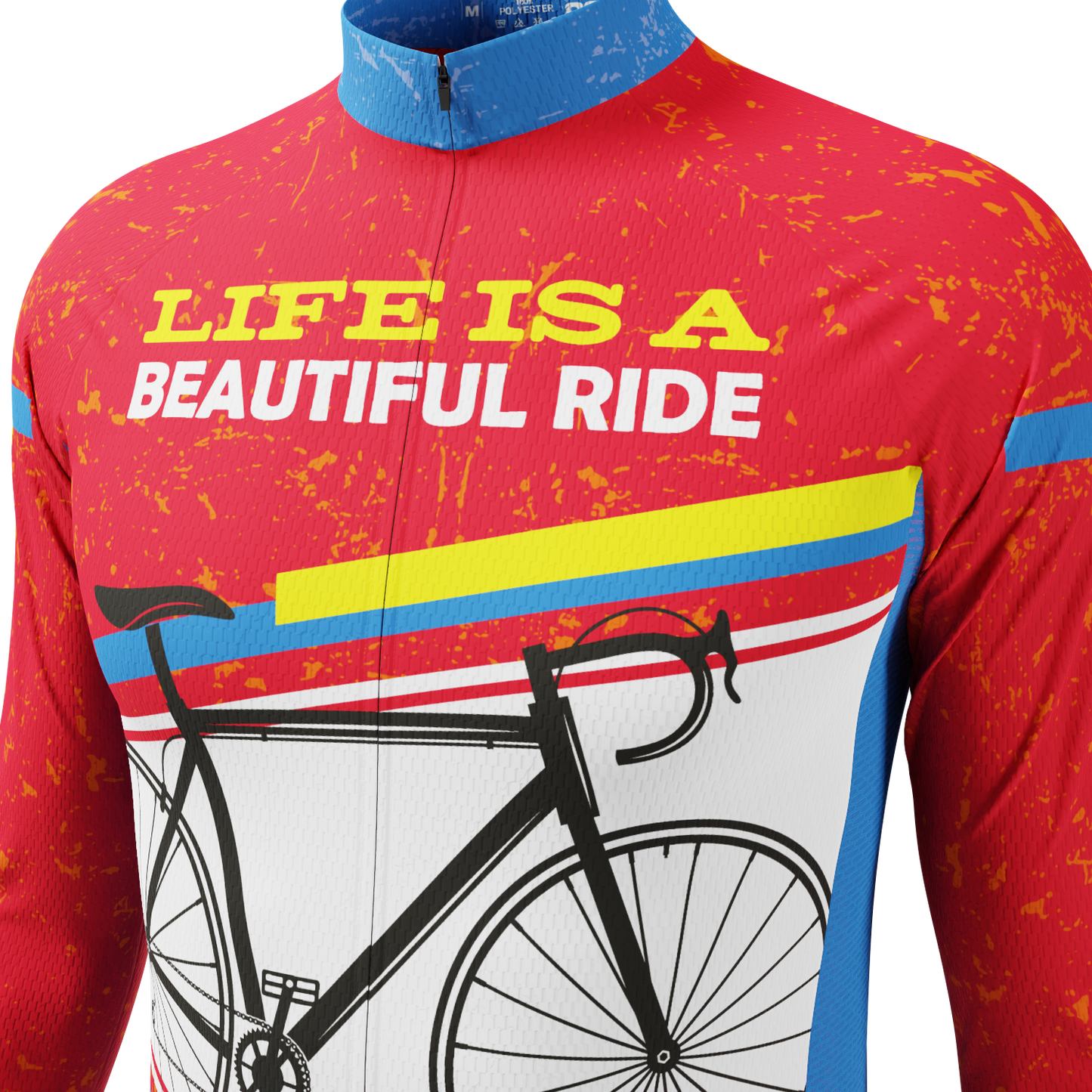Men's Life is a Beautiful Ride Long Sleeve Cycling Jersey