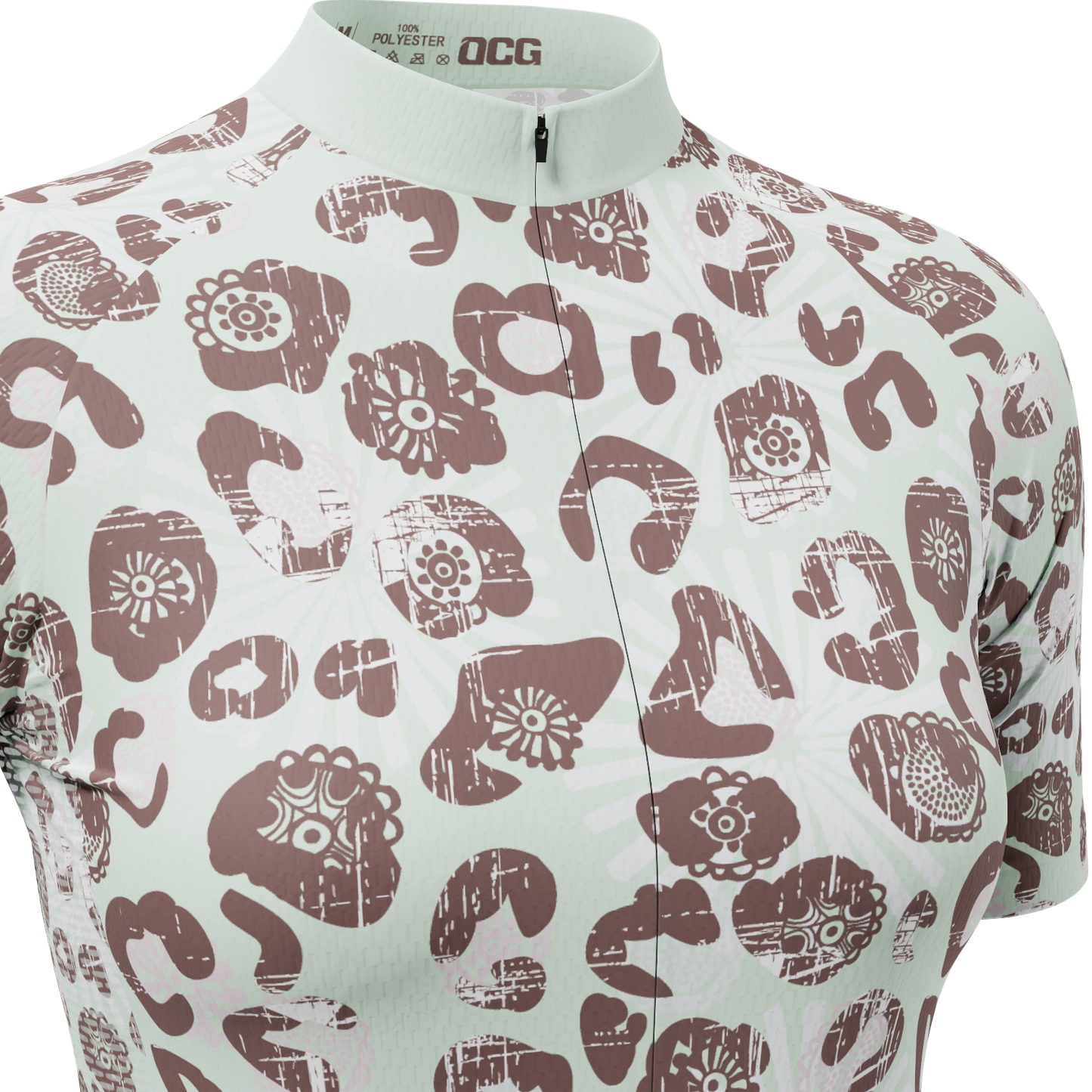 Women's Leopard Skin Short Sleeve Cycling Jersey