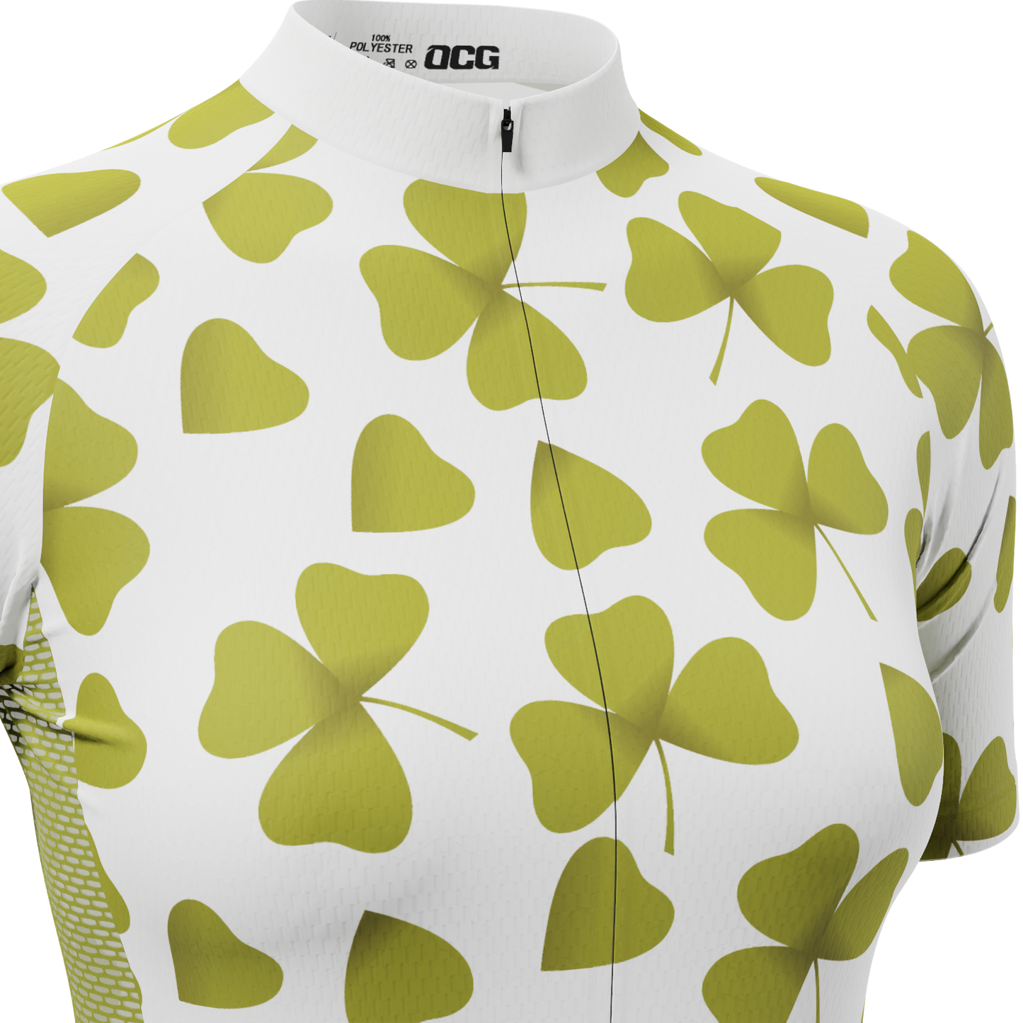 Women's Three Leaf Clover Short Sleeve Cycling Jersey