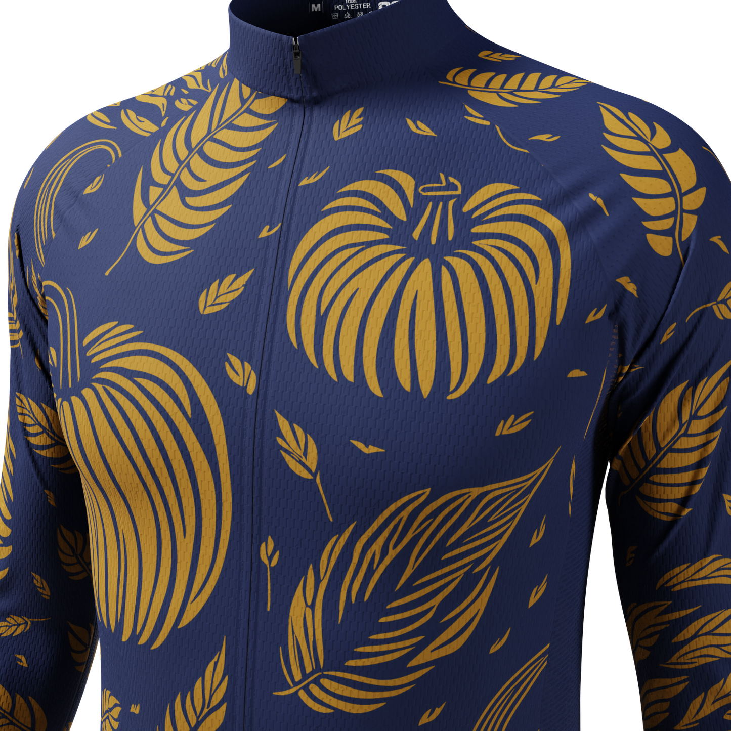 Men's Fall Pumpkins Long Sleeve Cycling Jersey