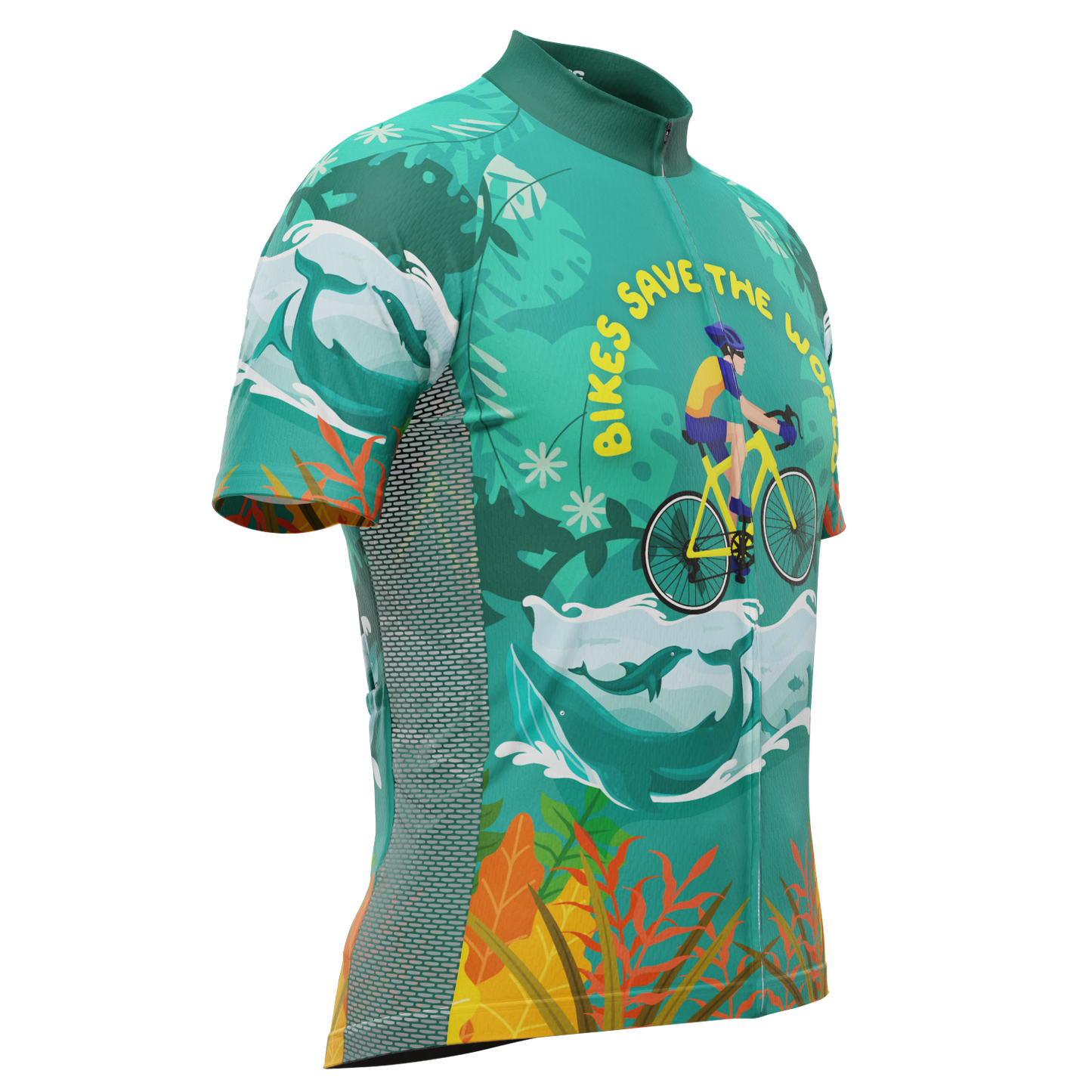 Men's Bikes Save The World Short Sleeve Cycling Jersey