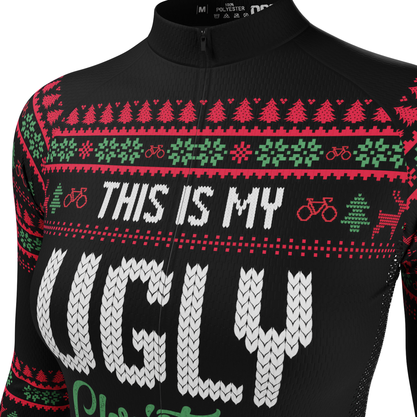 Women's This is my Ugly Christmas Sweater Long Sleeve Cycling Jersey