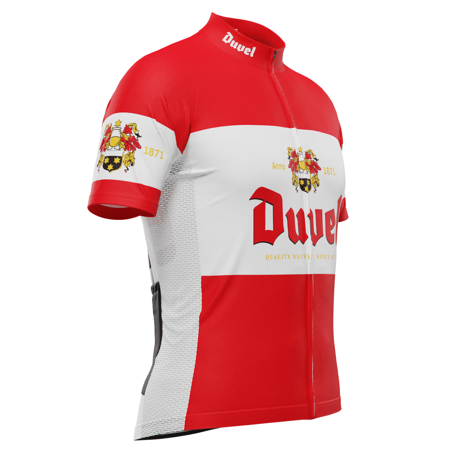 Men's Duvel Red Retro Short Sleeve Cycling Jersey