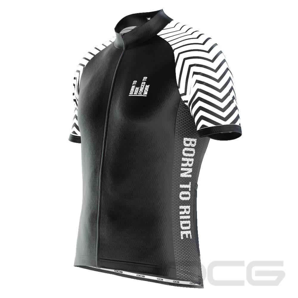 Men's Born To Ride Forced To Work Short Sleeve Cycling Jersey
