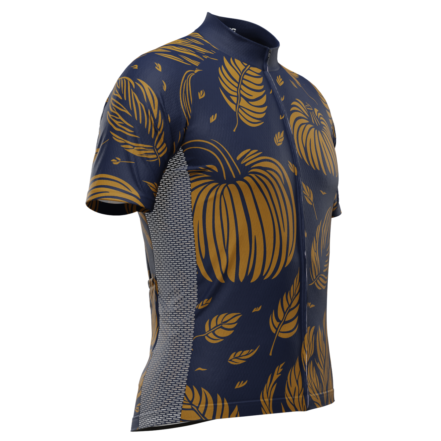 Men's Fall Pumpkins Short Sleeve Cycling Jersey