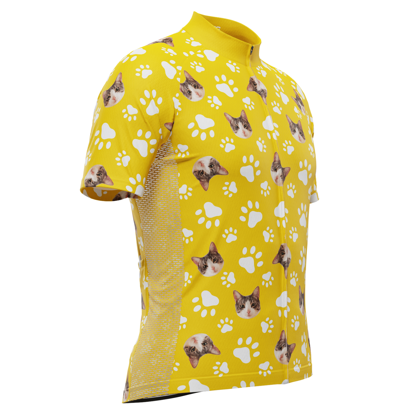 Men's Custom Pet Paws Design Personalized Short-Sleeve Cycling Jersey