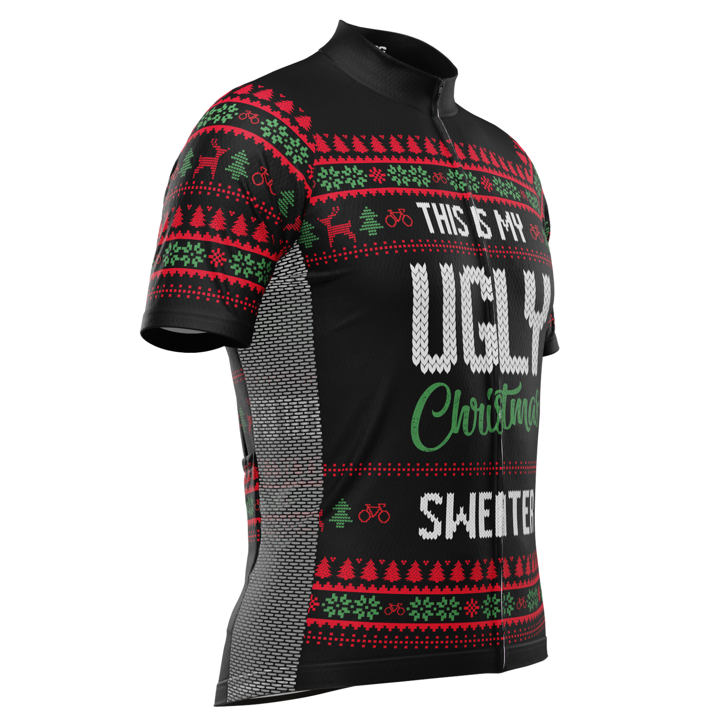 Men's This is my Ugly Christmas Sweater Short Sleeve Cycling Jersey