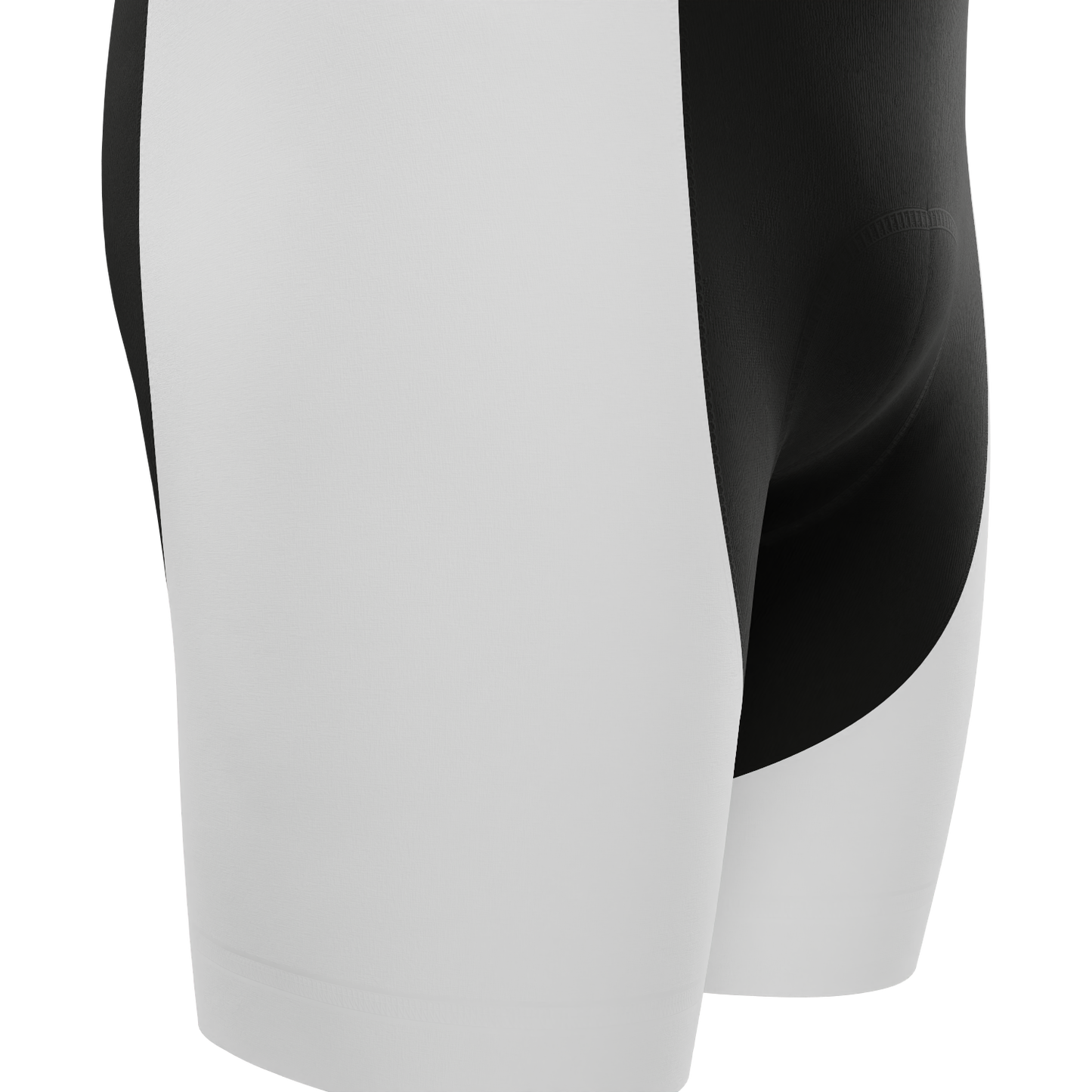 Men's Plain Full White Gel Padded Cycling Bib