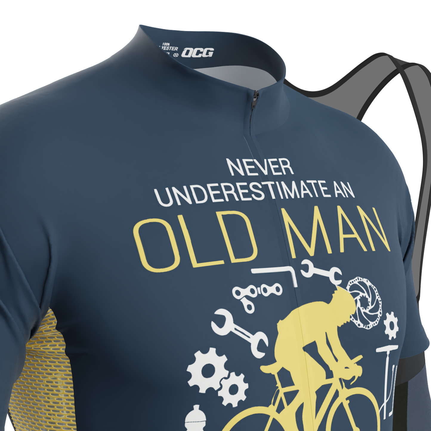 Men's Never Underestimate an Old Man 2 Piece Cycling Kit