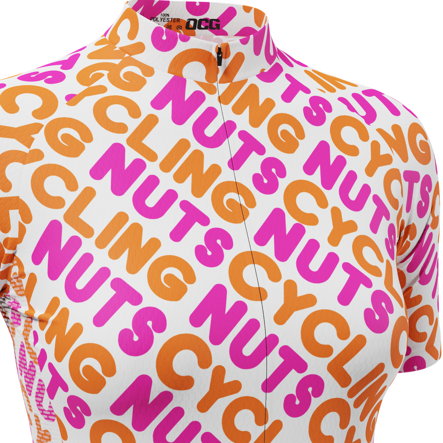 Women's Cycling Nuts Lettering Short Sleeve Cycling Jersey