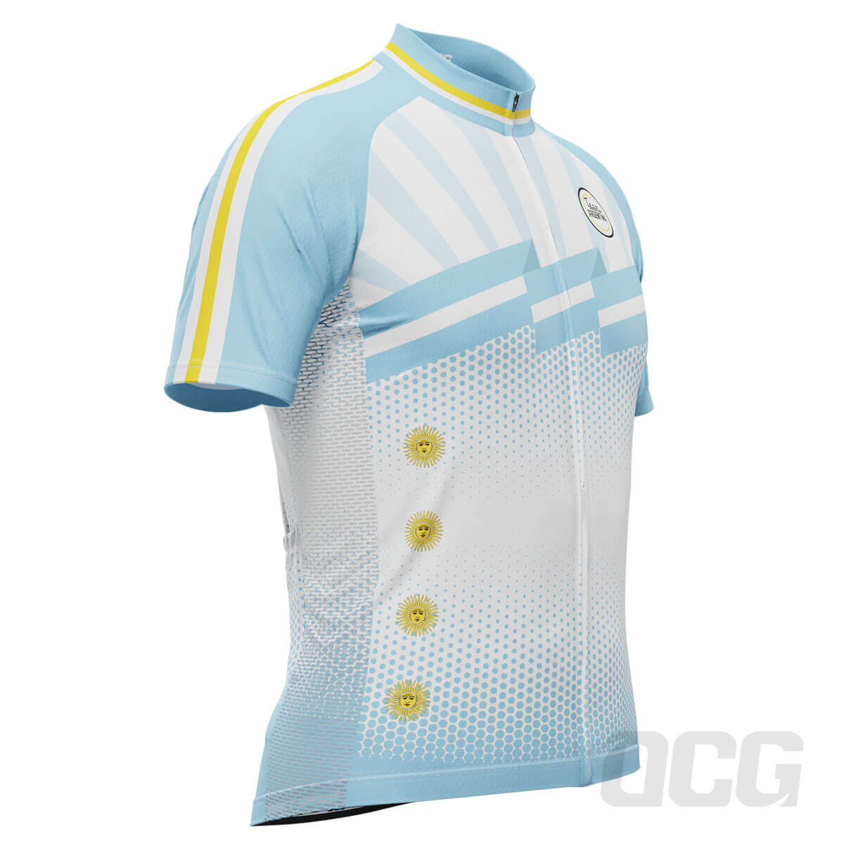 Men's World Countries Team Argentina Icon Short Sleeve Cycling Jersey