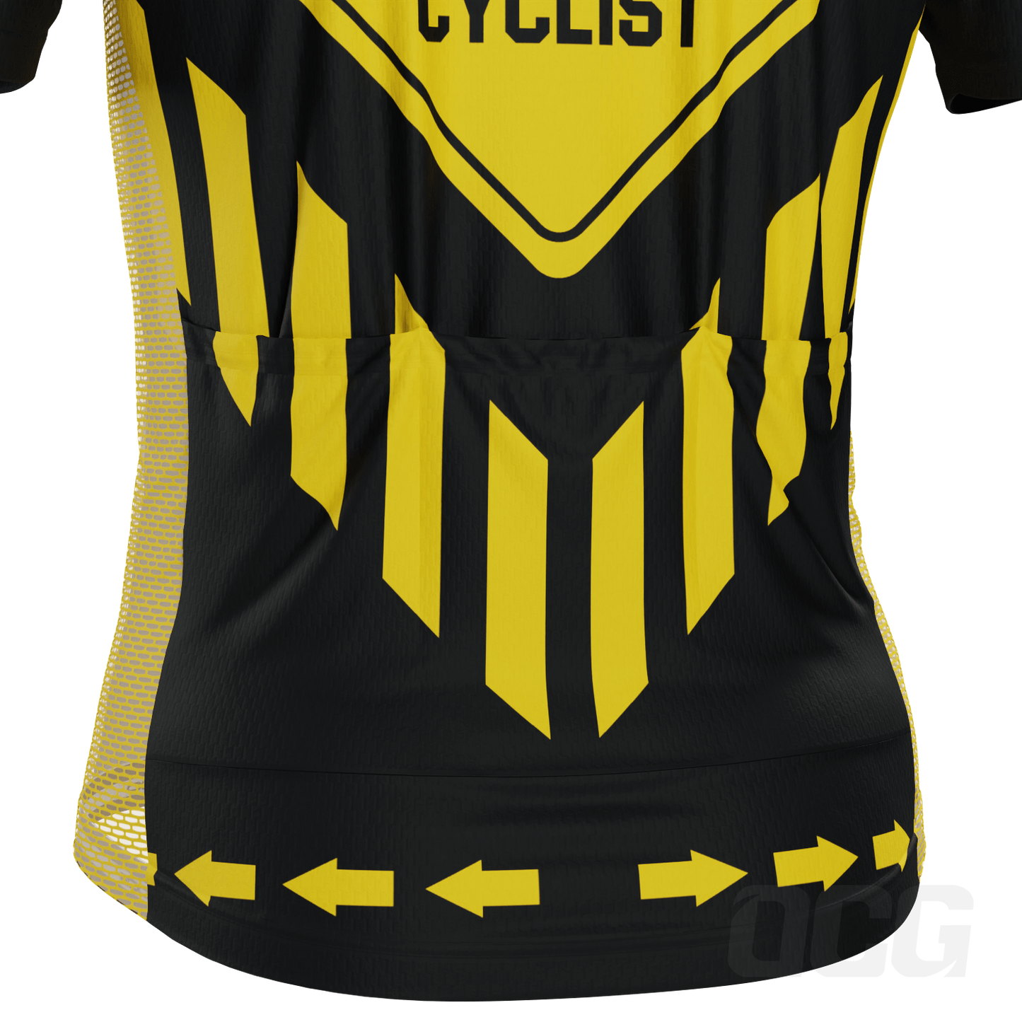 Men's Caution Deaf Cyclist Short Sleeve Cycling Jersey