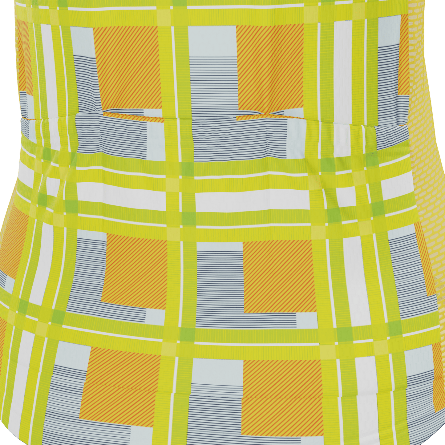 Women's Criss-Crossed Tartan Short Sleeve Cycling Jersey