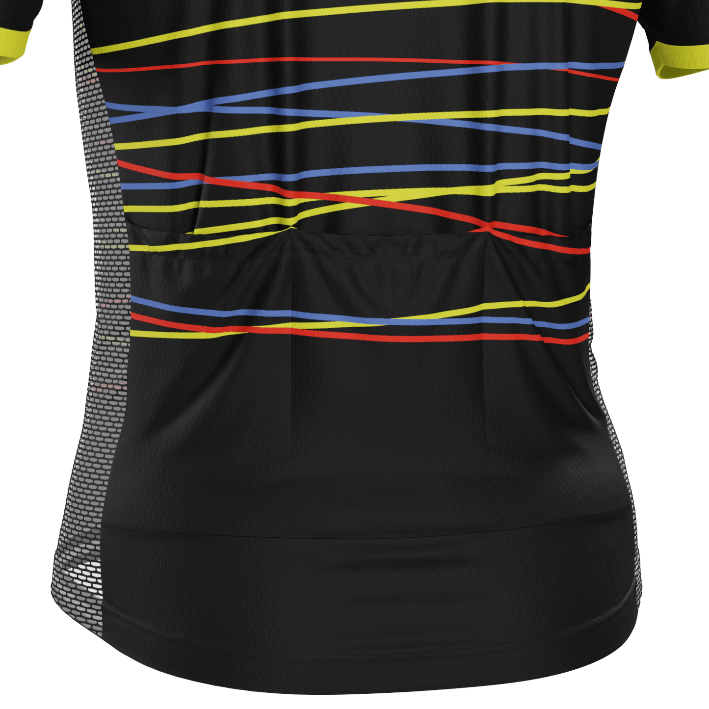 Men's Zigzag Color Lines Short Sleeve Cycling Jersey