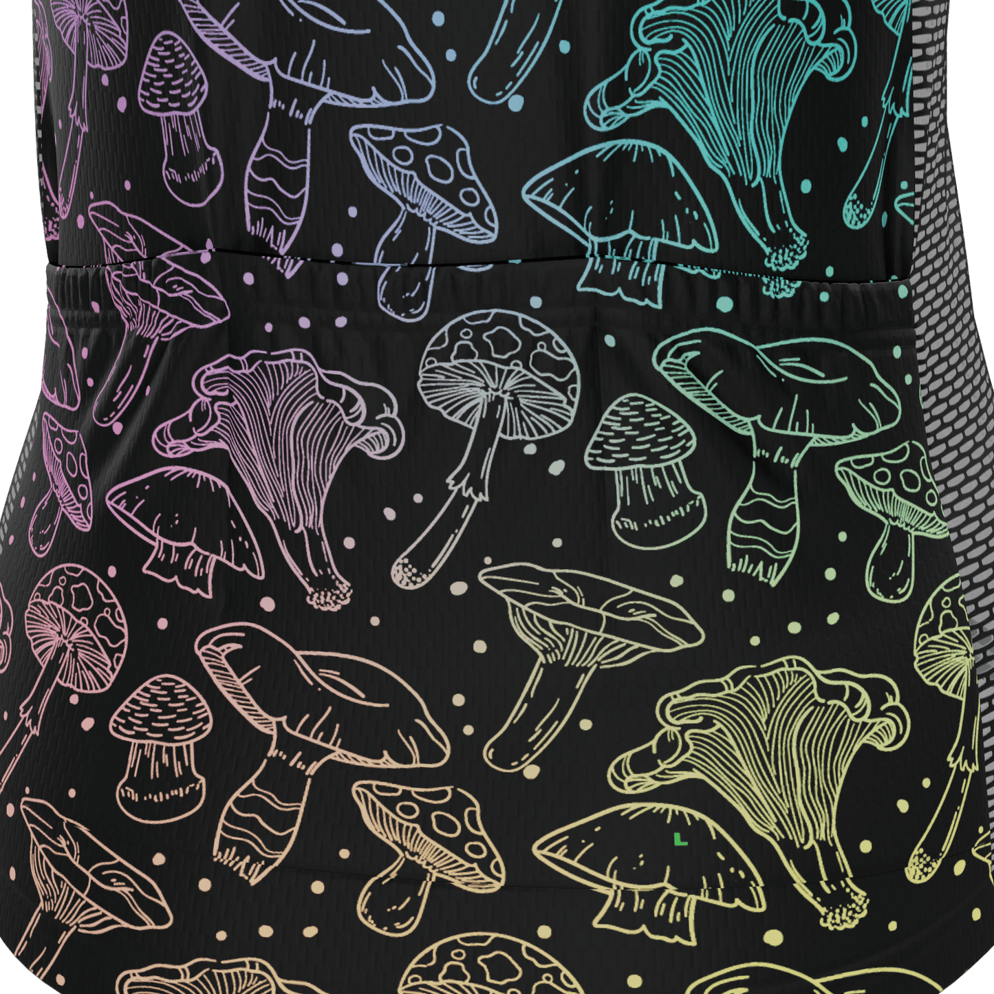 Women's Holographic Mushrooms Short Sleeve Cycling Jersey