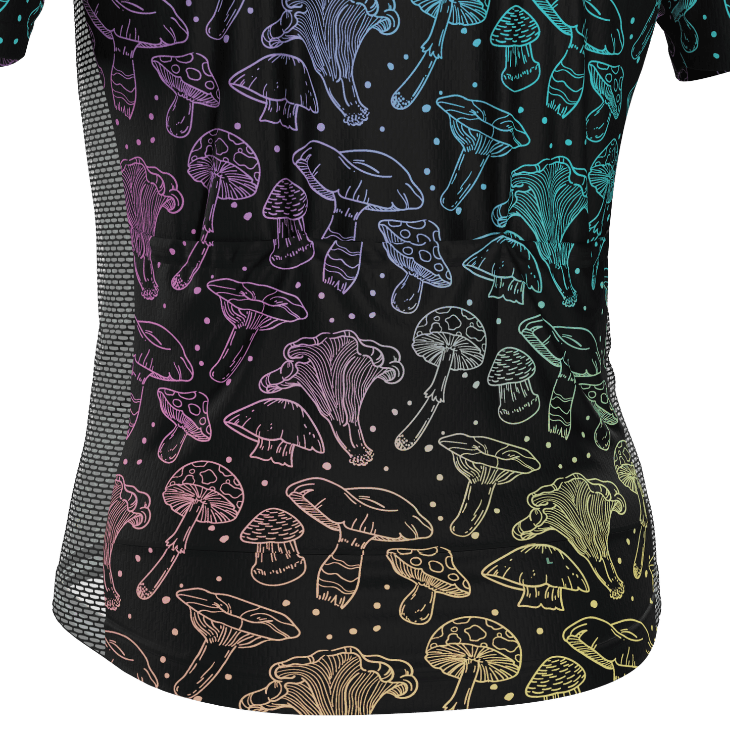 Men's Holographic Mushrooms Short Sleeve Cycling Jersey