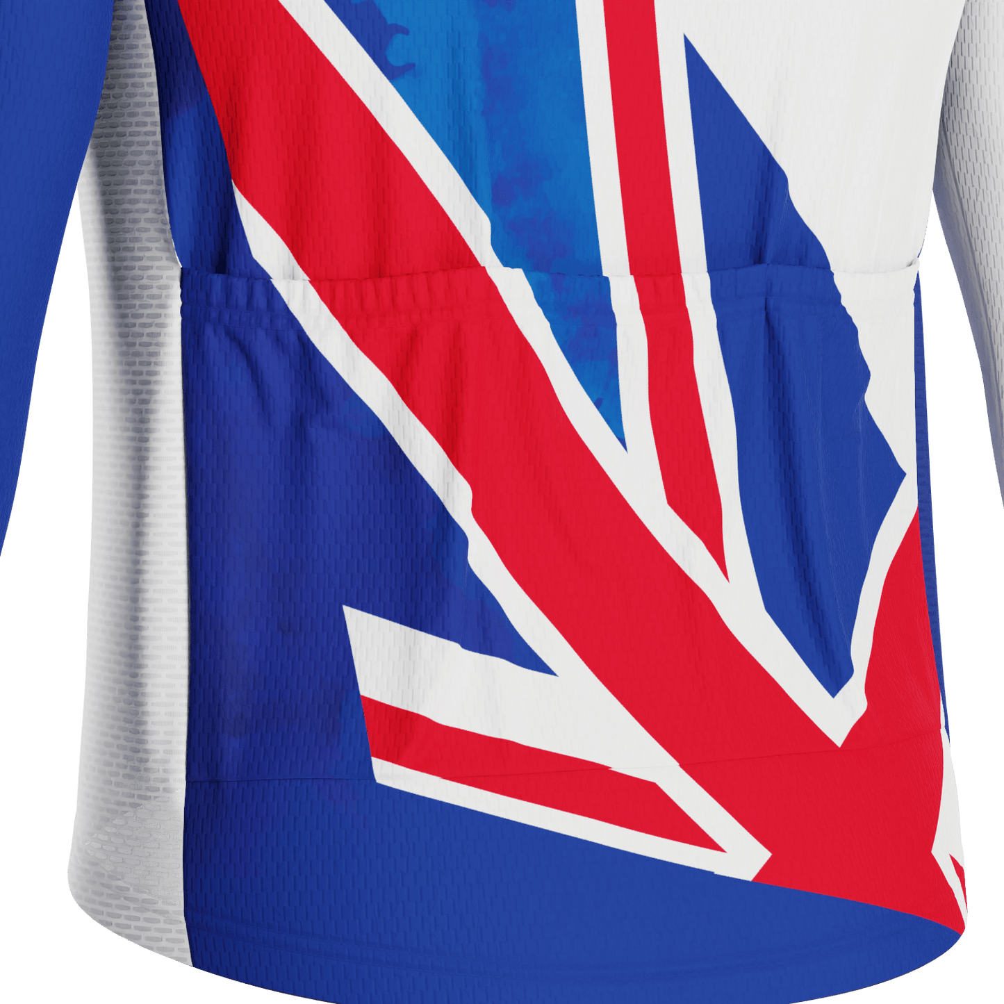Men's UK Badge Union Jack National Flag Long Sleeve Cycling Jersey