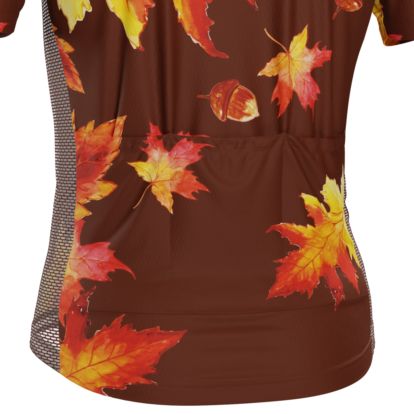Men's Autumn Acorns Short Sleeve Cycling Jersey