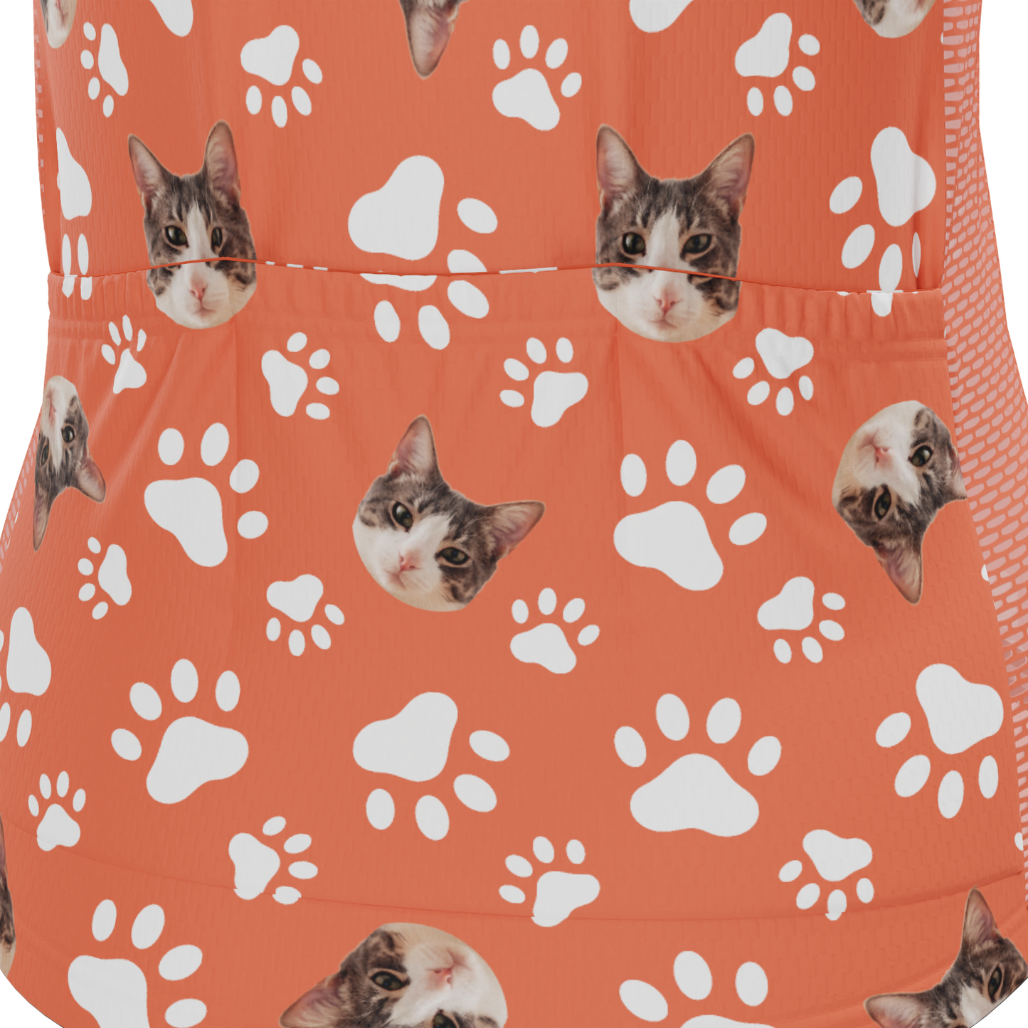 Women's Custom Pet Paws Design Personalized Short Sleeve Cycling Jersey
