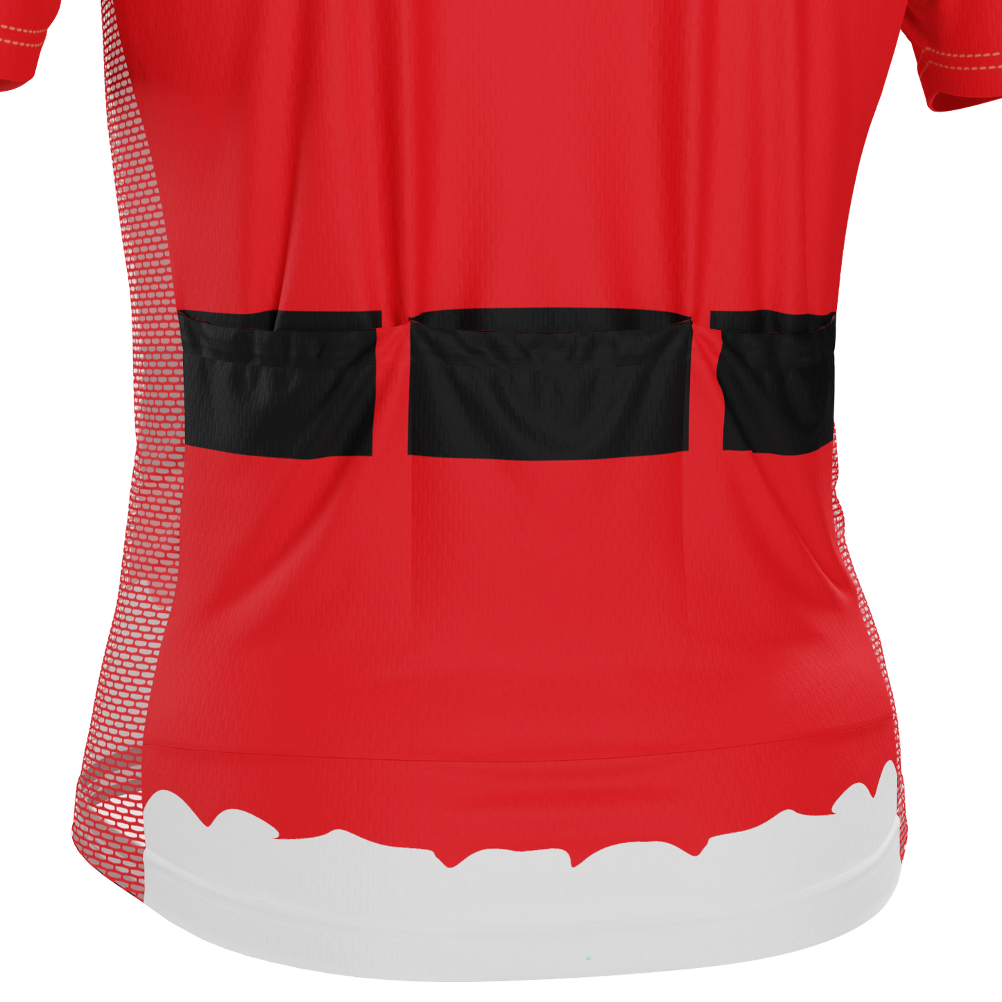 Men's Bearded Santa Claus Christmas Suit Short Sleeve Cycling Jersey