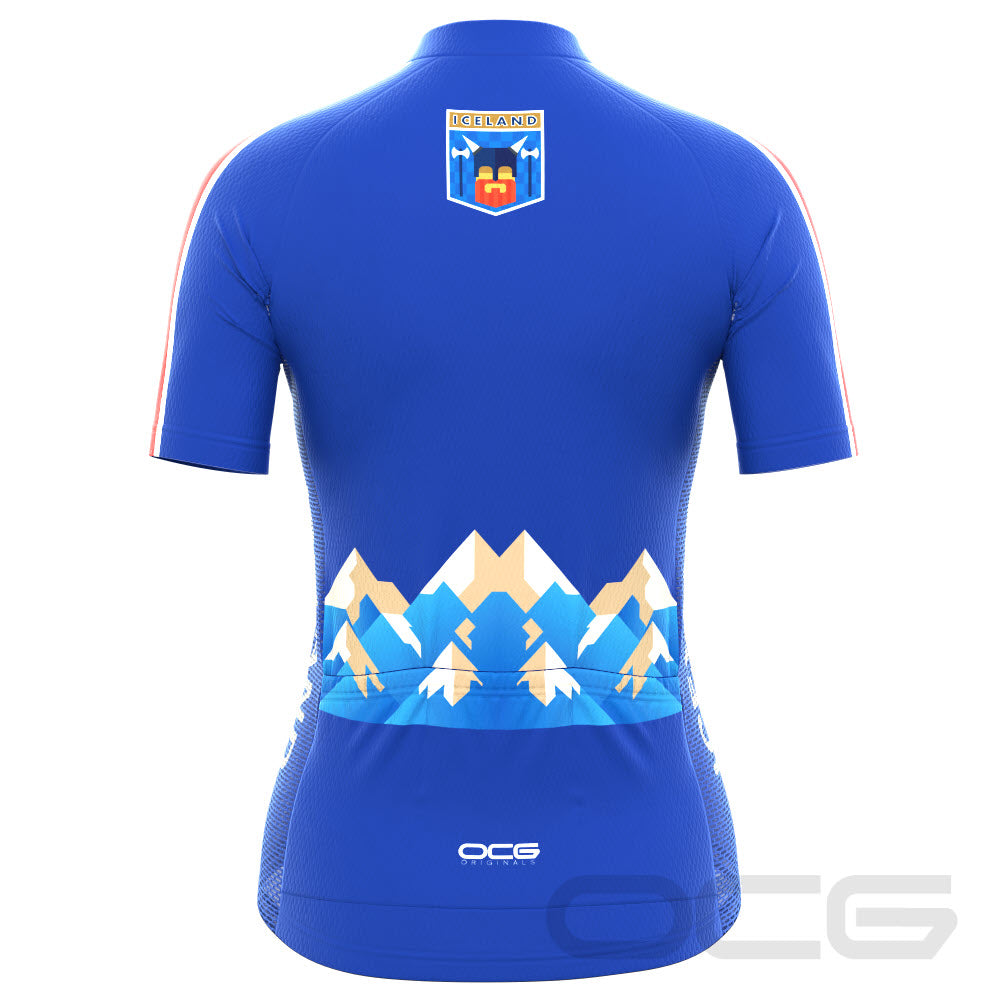 Women's Iceland Viking National Flag Short Sleeve Cycling Jersey