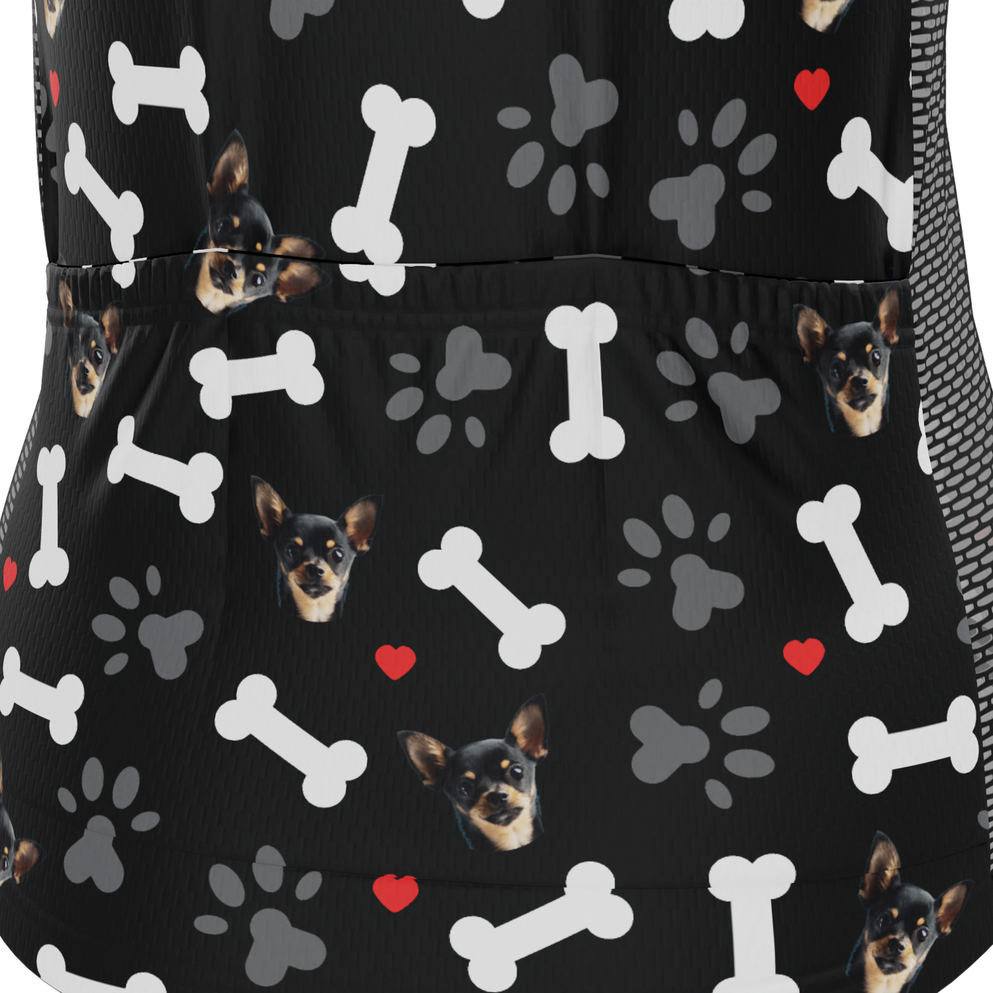 Women's Custom Pet Bones Design Personalized Short Sleeve Cycling Jersey