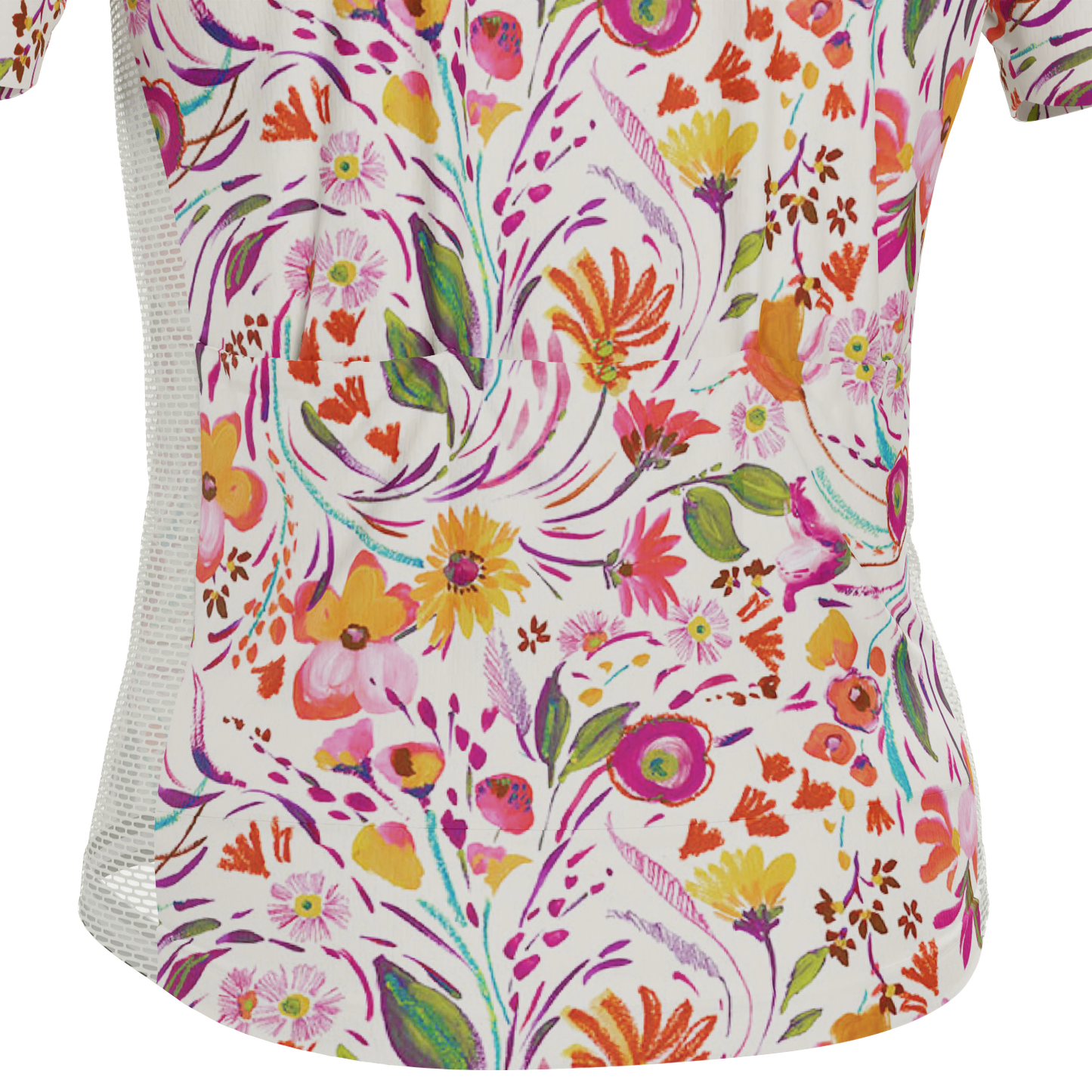 Men's Painterly Blooms Short Sleeve Cycling Jersey