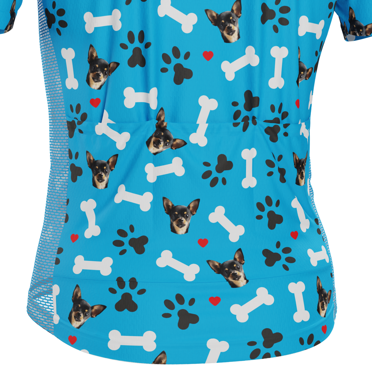 Men's Custom Pet Bones Design Personalized Short-Sleeve Cycling Jersey